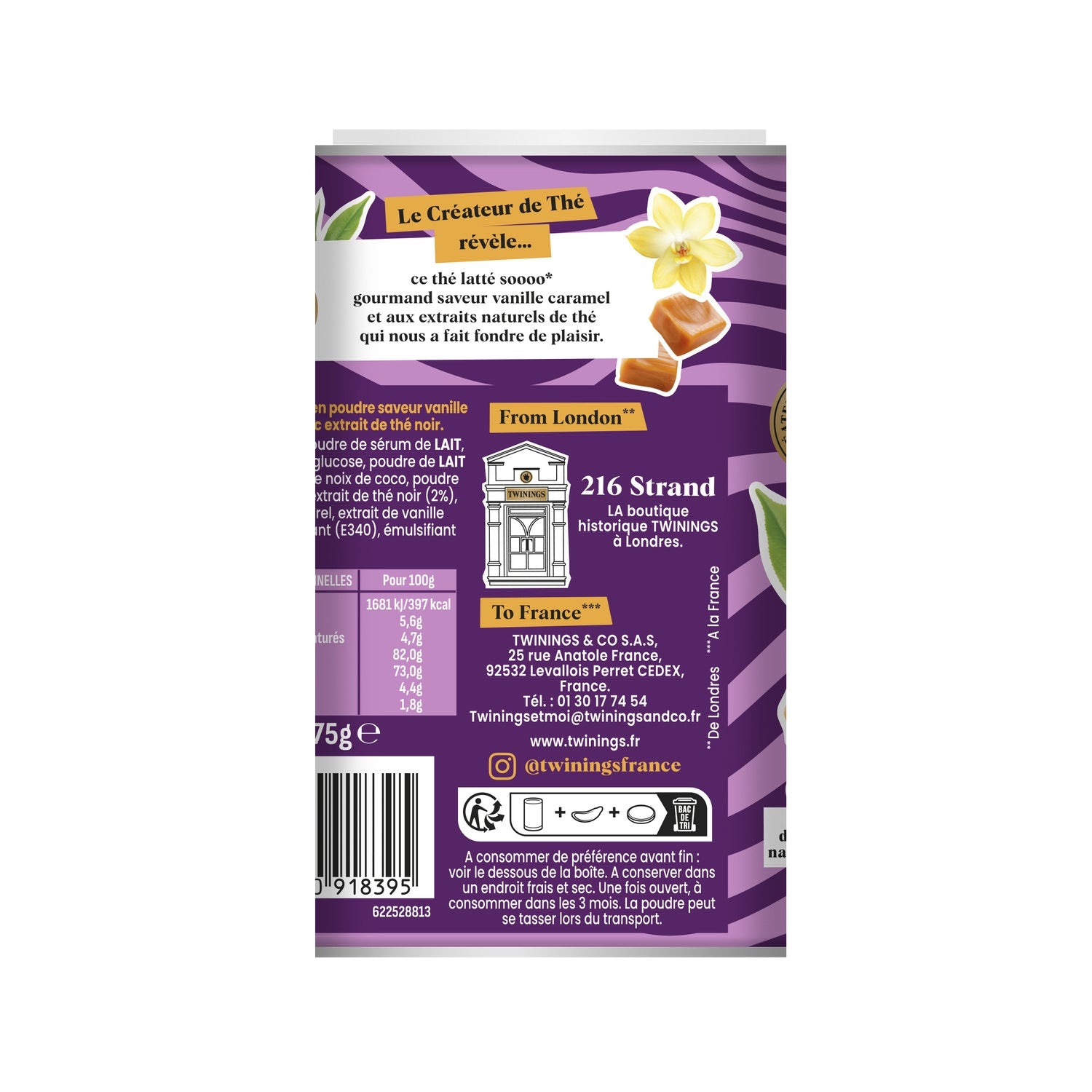 Thé Noir Vanille Caramel TWININGS 