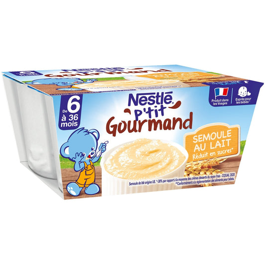 Baby Desserts From 6 Months Semolina NESTLE P'TIT GOURMAND