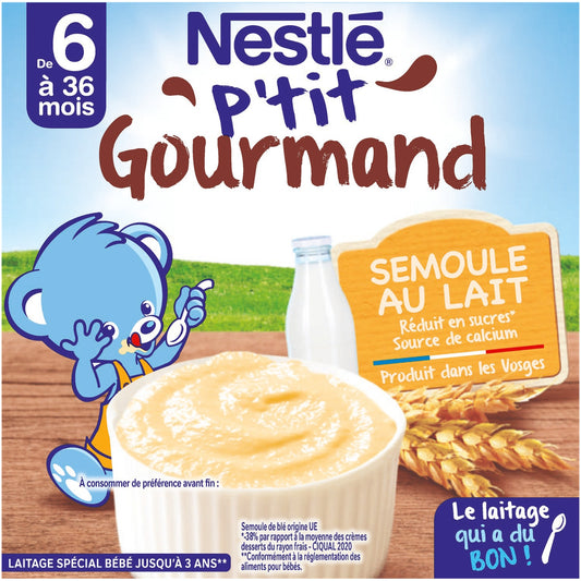 Baby Desserts From 6 Months Semolina NESTLE P'TIT GOURMAND