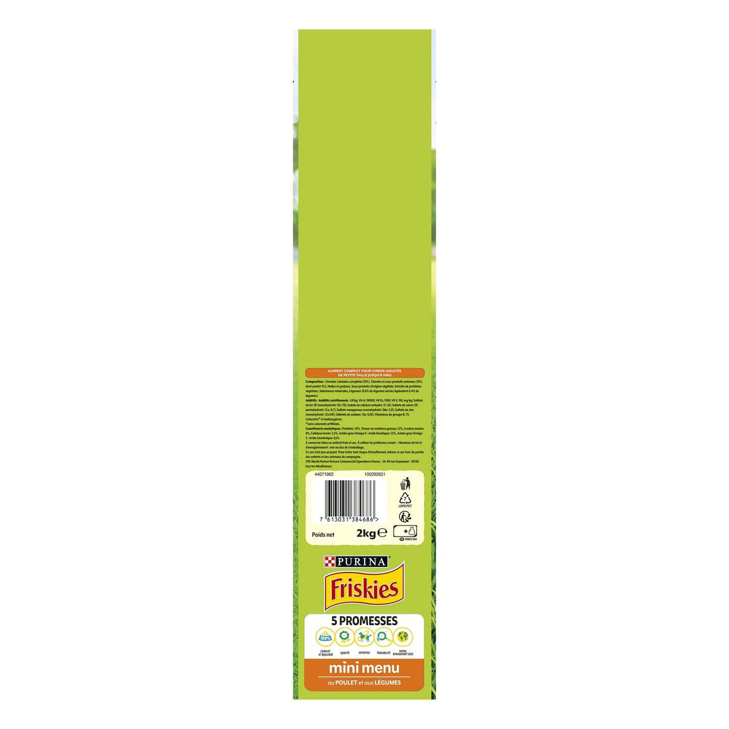 Croquettes pour Chien Adulte Mini au Poulet & aux Légumes PURINA FRISKIES