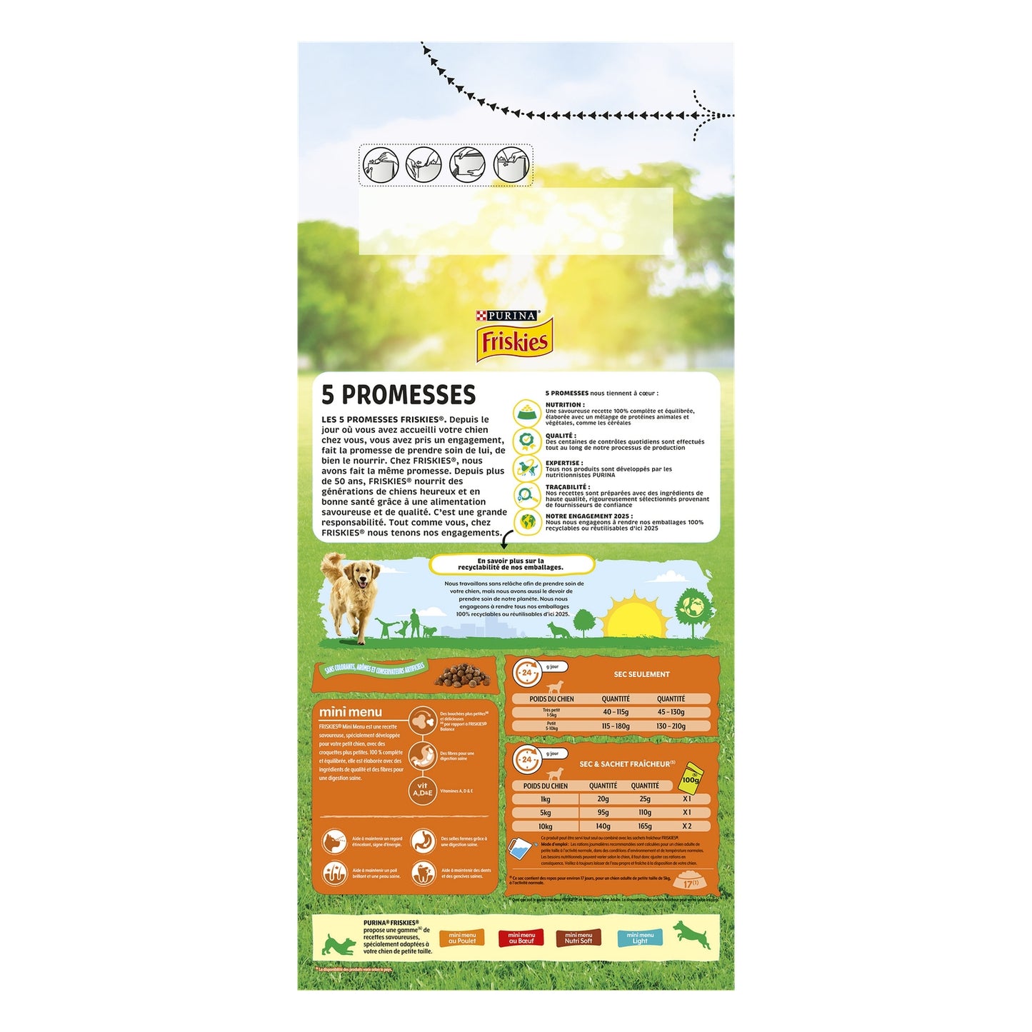 Croquettes pour Chien Adulte Mini au Poulet & aux Légumes PURINA FRISKIES