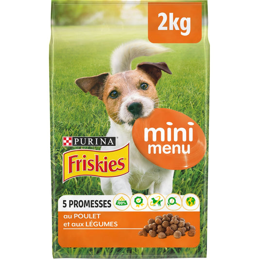 Croquettes pour Chien Adulte Mini au Poulet & aux Légumes PURINA FRISKIES