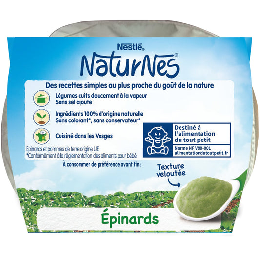 Baby Meal From 4 to 6 Months Spinach Naturnes NESTLE