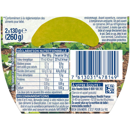 Baby Meal From 4 to 6 Months Spinach Naturnes NESTLE