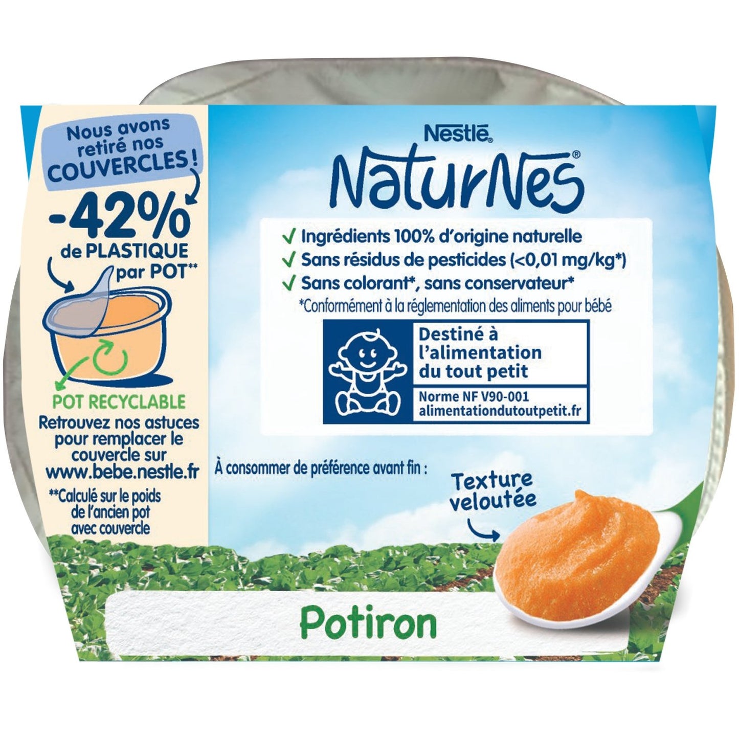 Baby Dish From 4/6 Months Pumpkin Naturnes NESTLE
