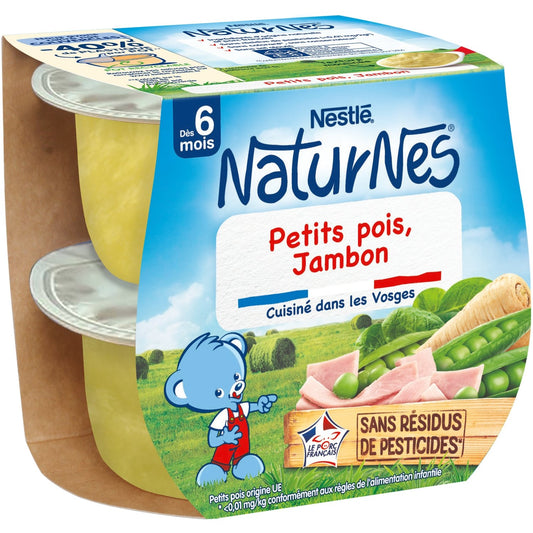 Baby Food Jar From 6 Months, Peas/Ham NATURNES