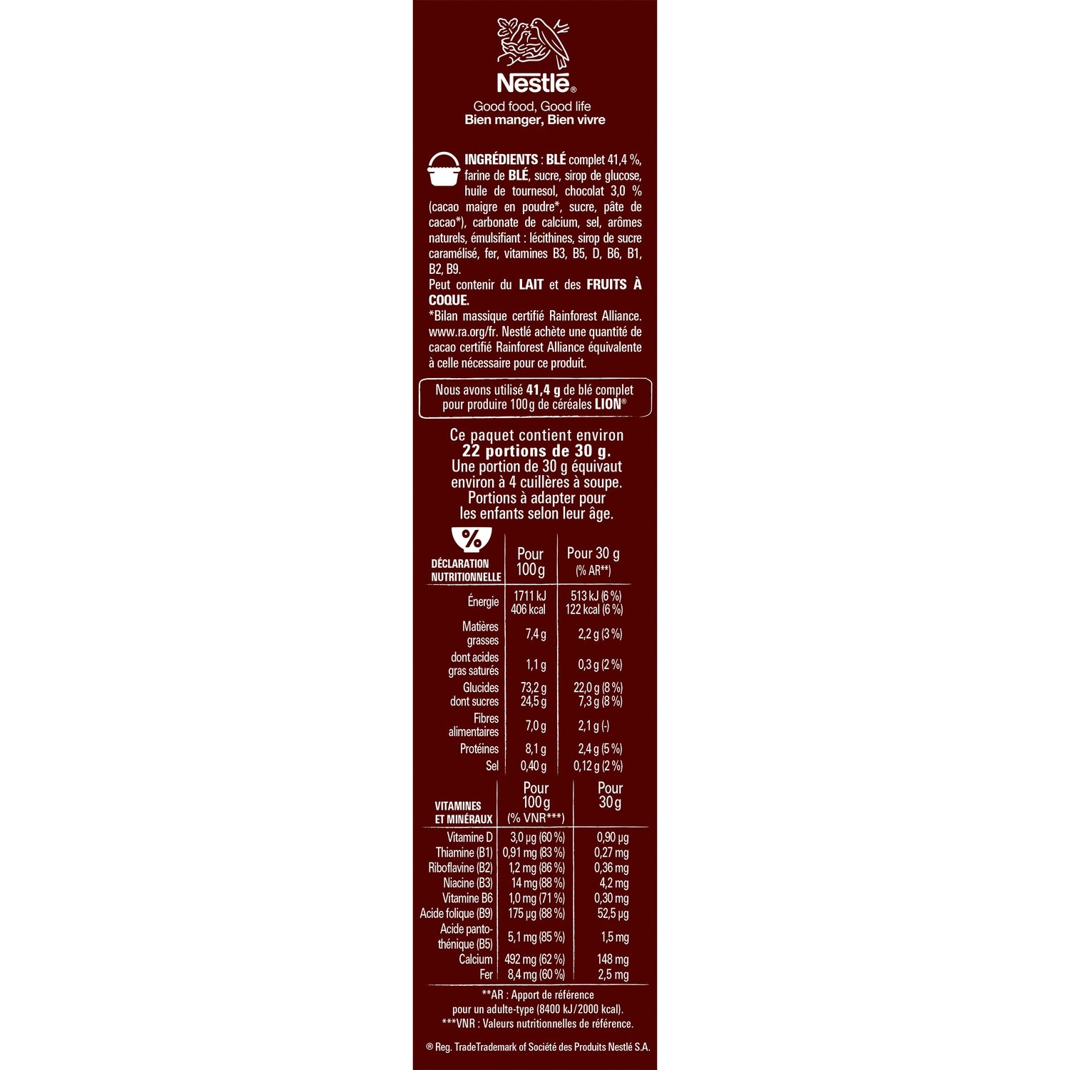 Céréales Lion Caramel et Chocolat NESTLE 
