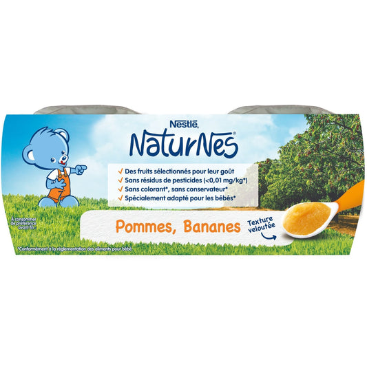 Baby Compotes from 4/6 Months, Apples &amp; Bananas NESTLE