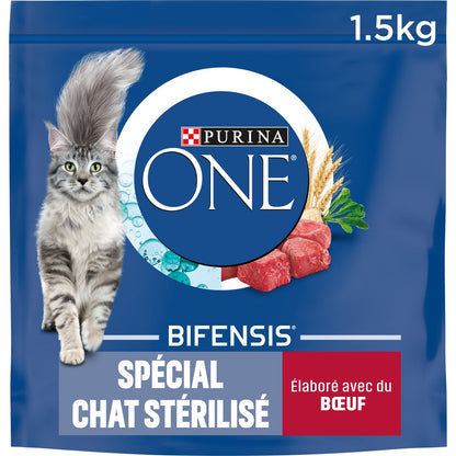 Croquettes pour Chat Adulte Stérilisé Boeuf Bifensis PURINA ONE