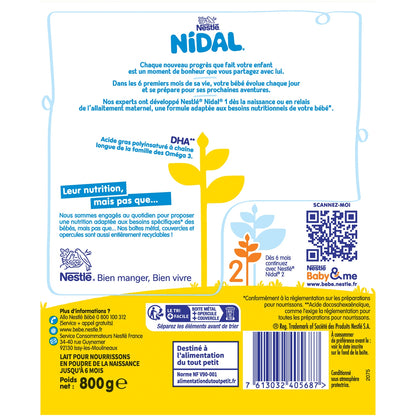 Lait Bébé en Poudre 1er Âge NIDAL