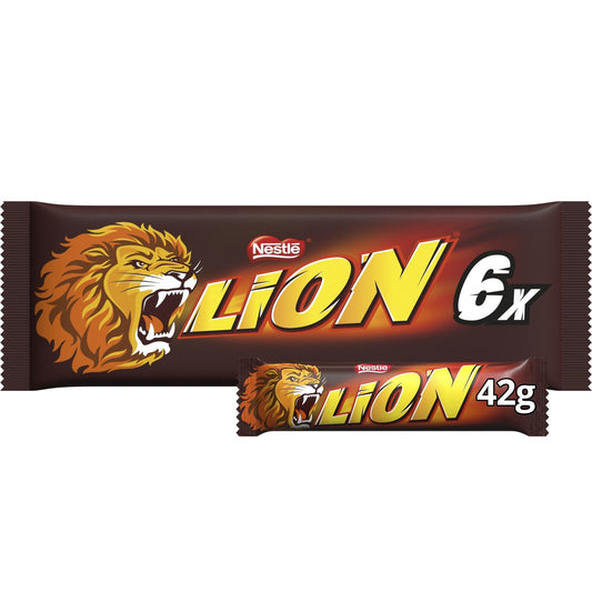 Barres Chocolatées Lait LION les 6 barres de 42g