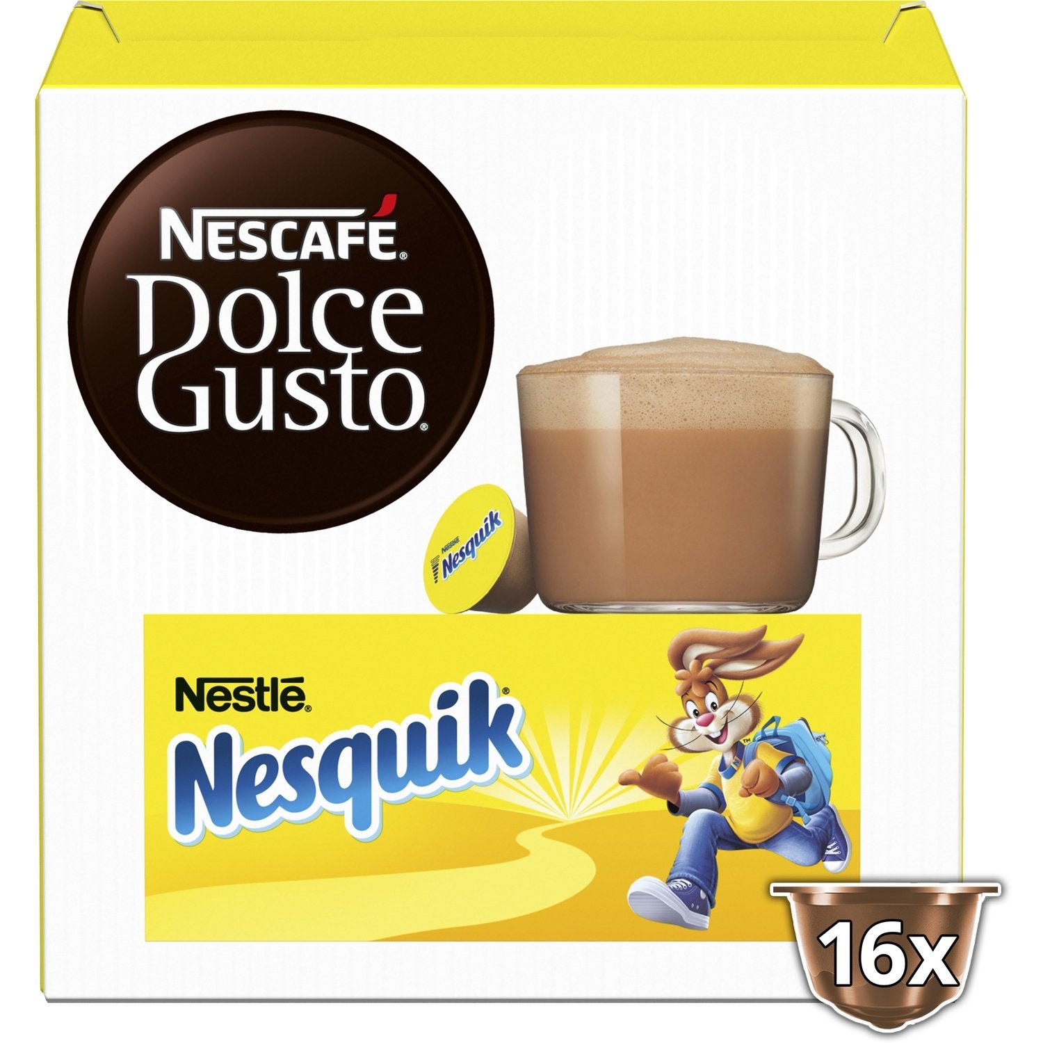 Chocolat Chaud Capsules Nesquik NESCAFE DOLCE GUSTO la boite de 16 capsules