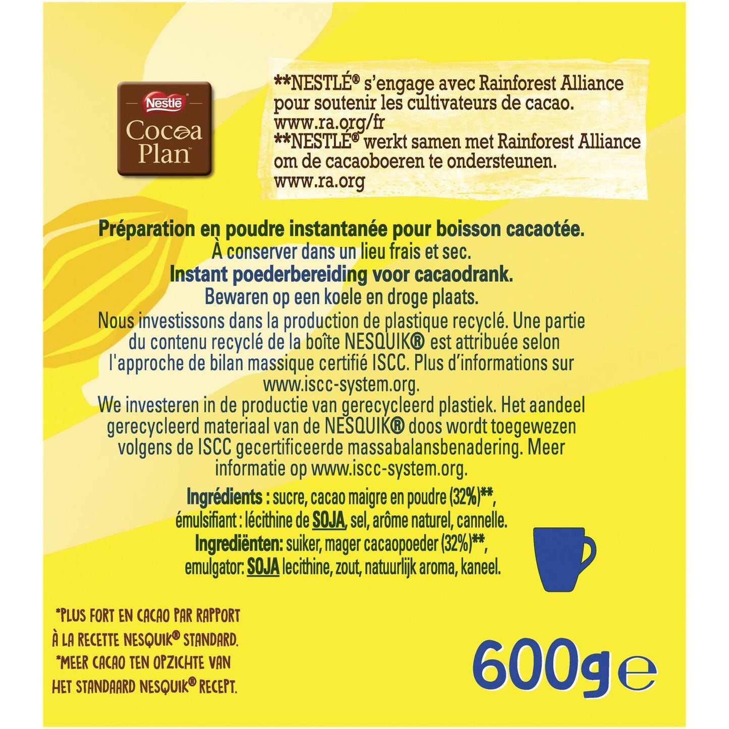 Chocolat en Poudre Goût Extra Chocolat NESQUIK