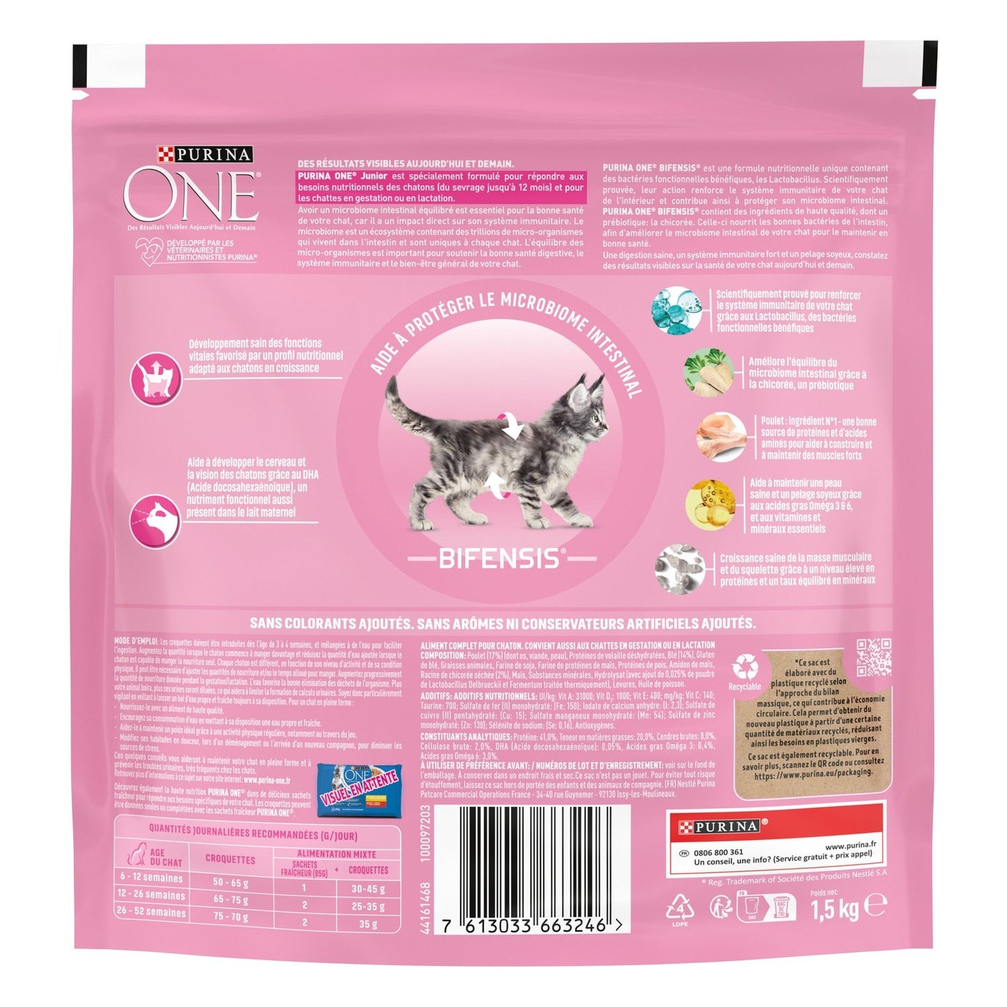 Croquettes pour Chat Junior Poulet Bifensis PURINA ONE