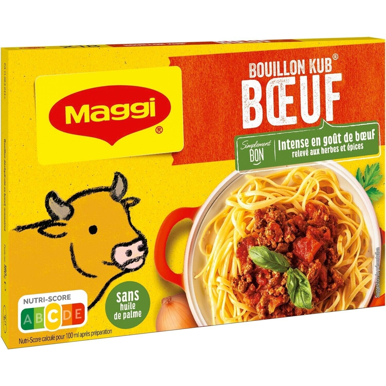 Bouillon Kub Bœuf MAGGI la boite de 18 cubes - 180g