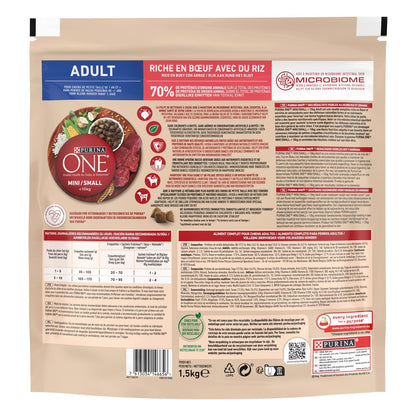 Croquettes pour Chien Adulte Petit <10kg Boeuf Riz PURINA ONE