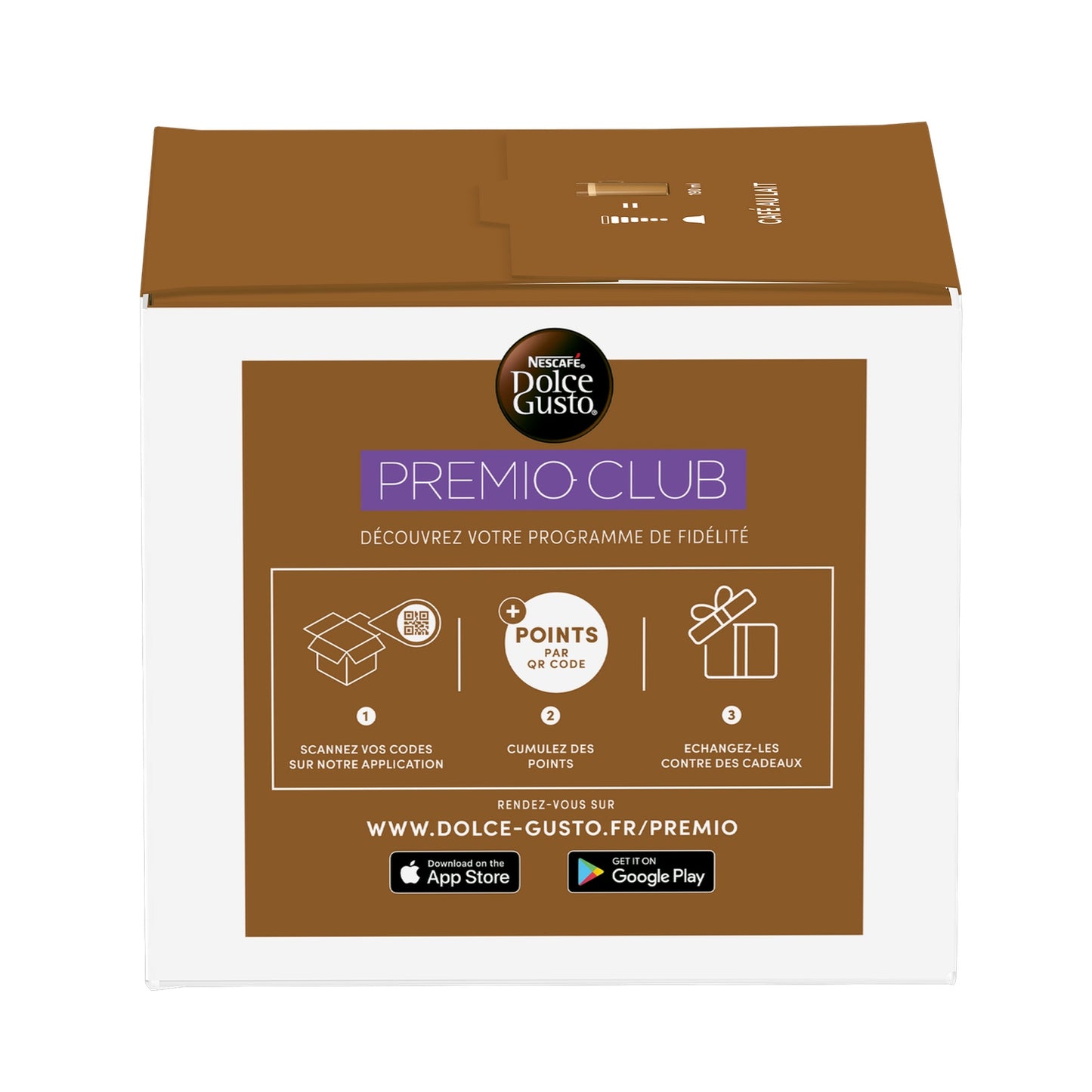 Café au Lait Capsules Intensité 7 NESCAFE DOLCE GUSTO