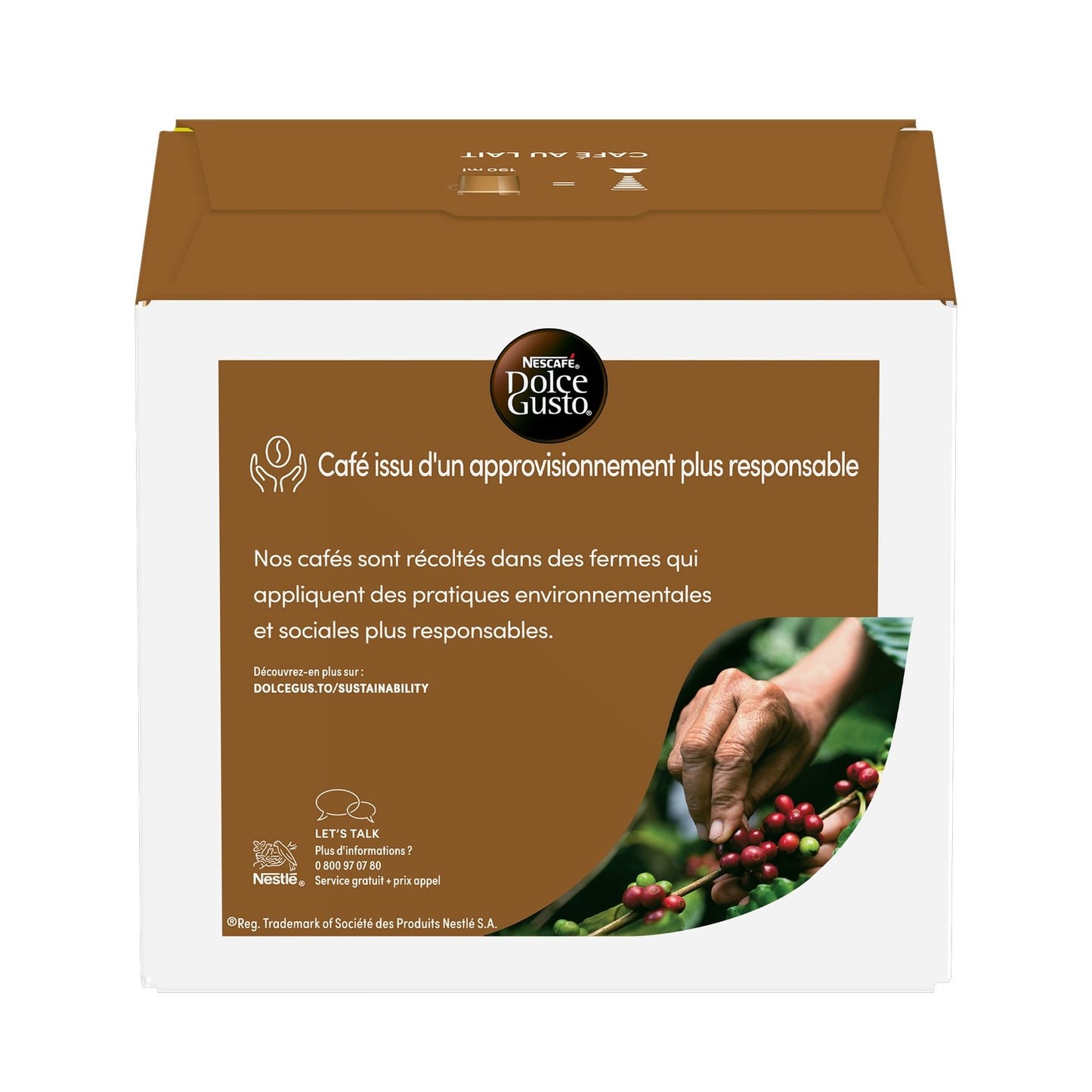 Café au Lait Capsules Intensité 7 NESCAFE DOLCE GUSTO