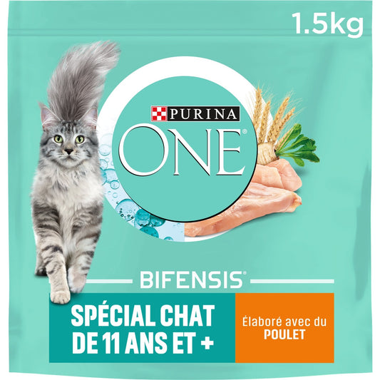 Croquettes pour Chat Sénior Poulet Bifensis PURINA ONE Le sac d'1,5kg