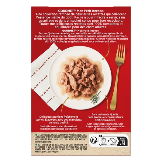 Pâtée pour Chat Adulte en Sauce Poulet Canard Dinde Mon Petit GOURMET