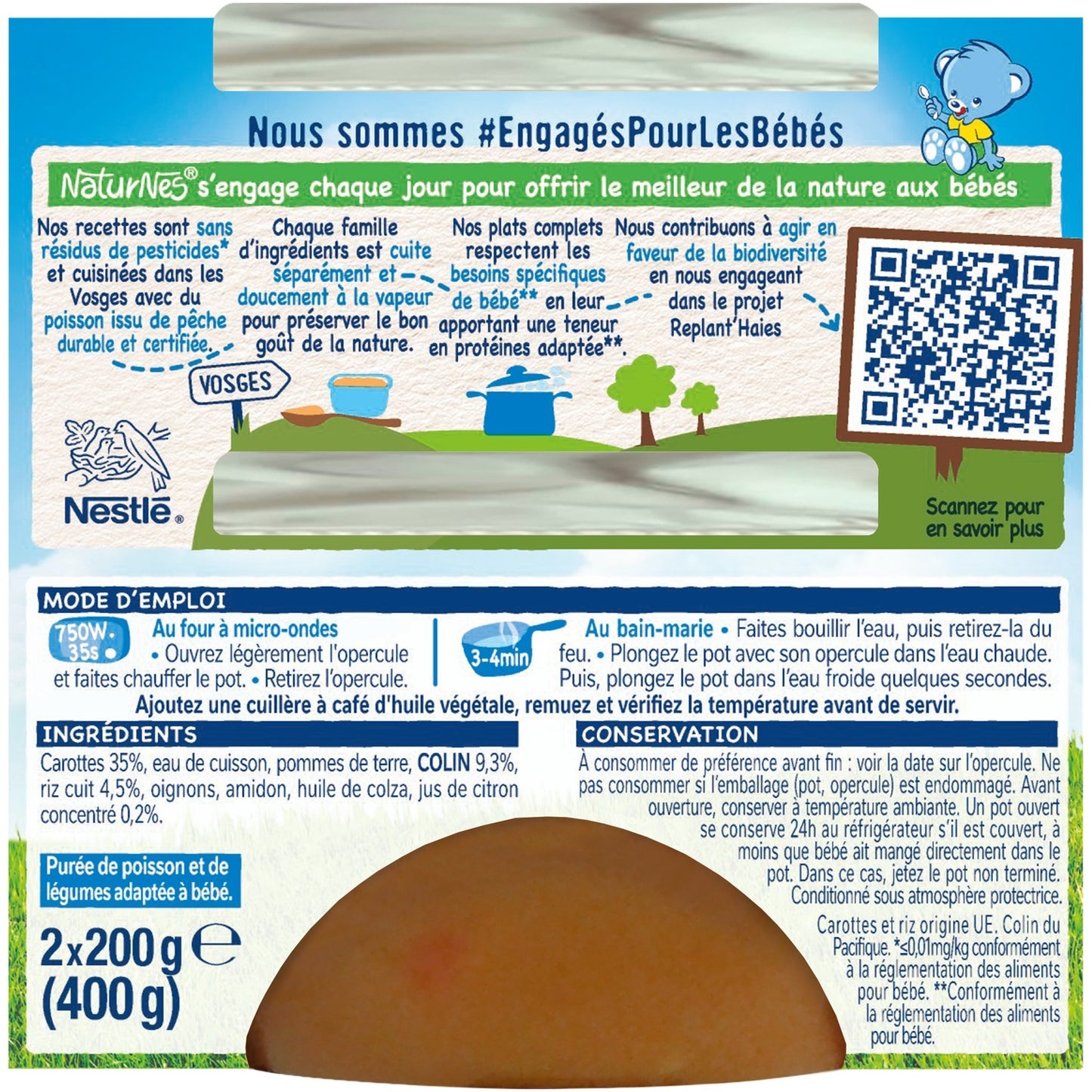 Plat Bébé Dès 6 Mois, Carottes Merlu Riz NATURNES