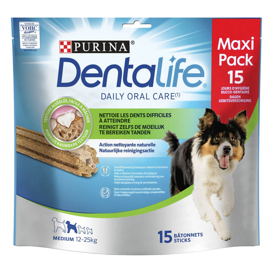 Friandises pour Chien Adulte Medium +10kg Hygiène Bucco Dentaire DENTALIFE