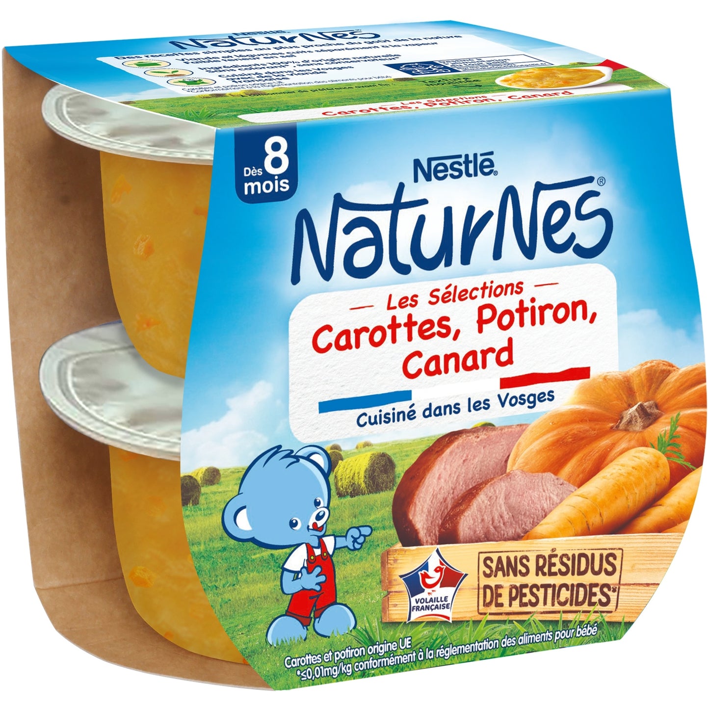 Baby Dish From 8 Months, Carrots Pumpkin Duck Naturnes NESTLE