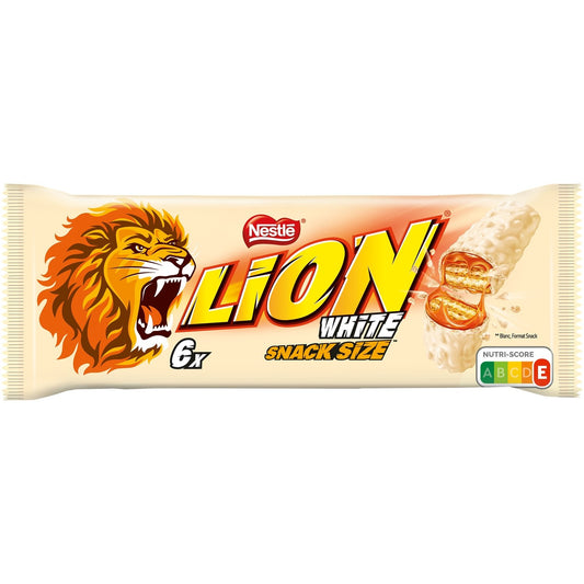 Barres Chocolatées Blanc Caramel LION les 6 barres de 42g