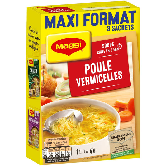 Soupe Déshydratée Poule Vermicelles Carottes MAGGI la boite de 177 g