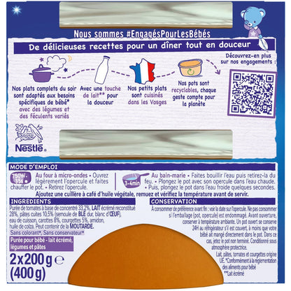 Baby-Abendessen ab 6 Monaten Tomaten Pasta P'tit Souper NESTLE