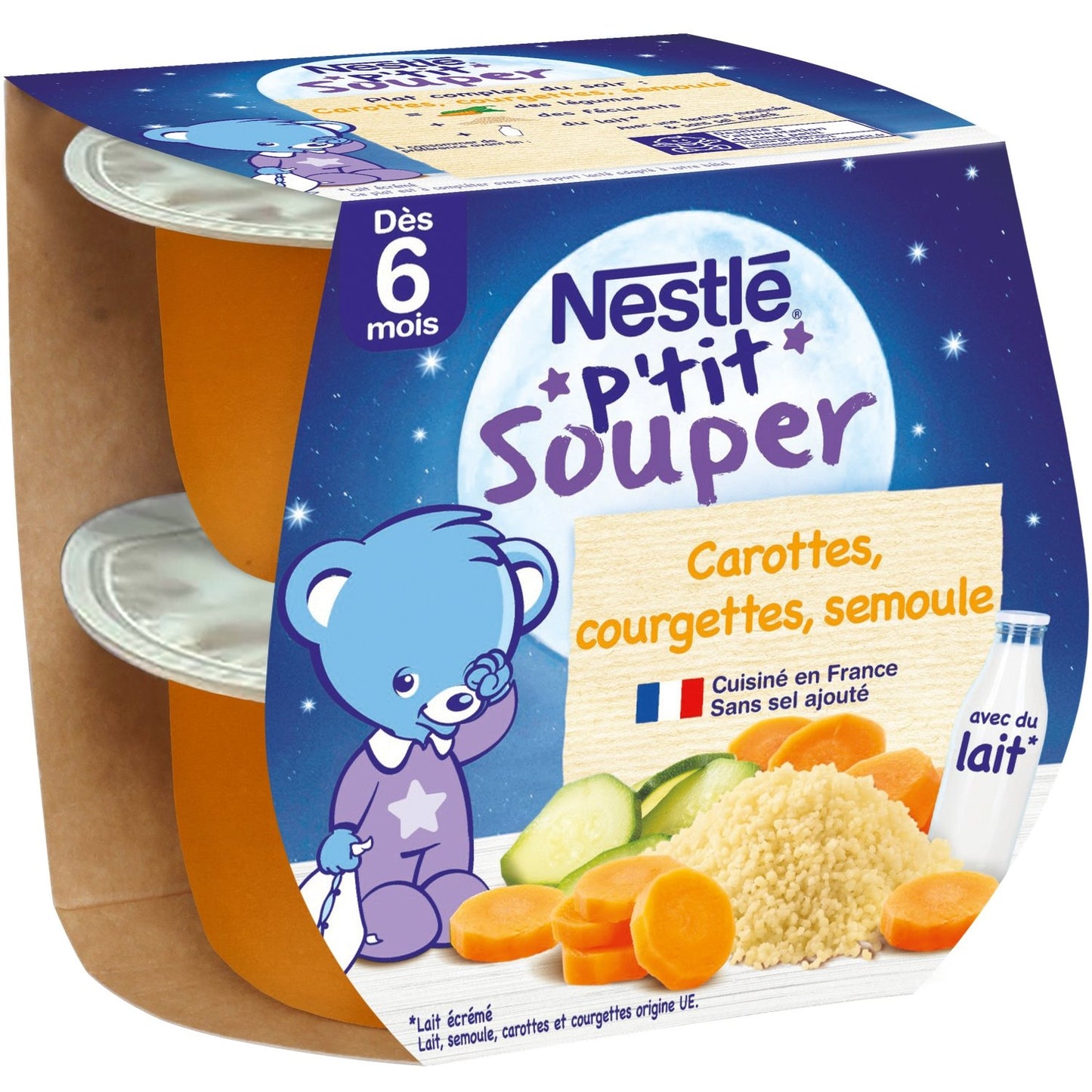 Baby Dish 6+ Months Carrots Zucchini NESTLE P'TIT SOUPER