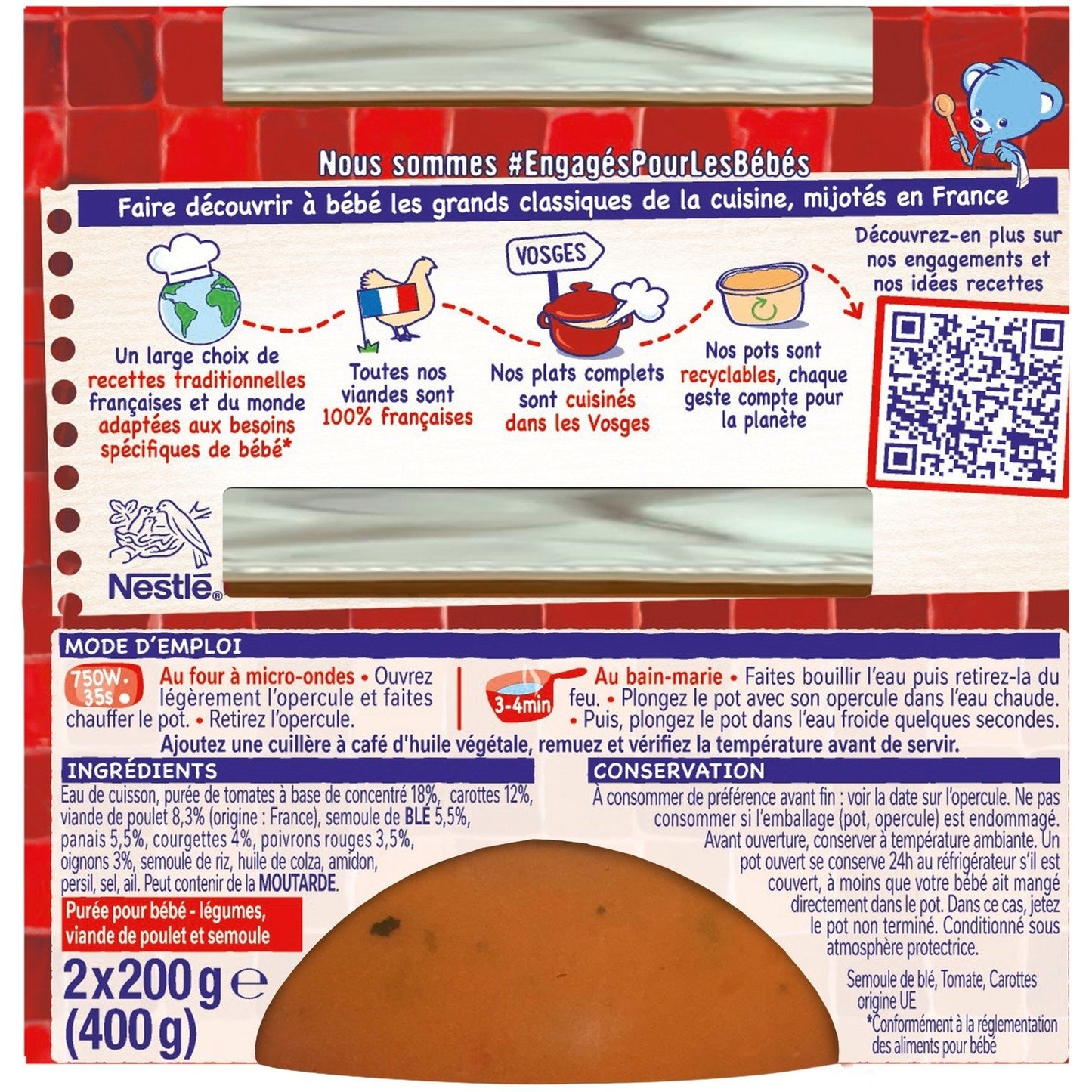 Plat Bébé Dès 8 Mois Couscous P'tite Recette NESTLE