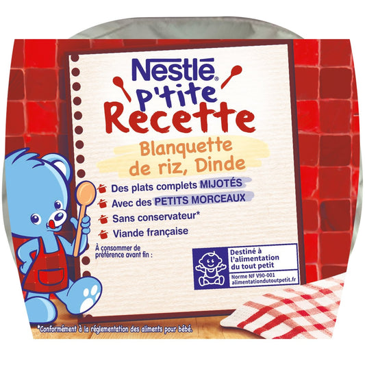 Babygericht ab 12 Monaten Blanquette Reis Truthahn P'tite Rezept NESTLE
