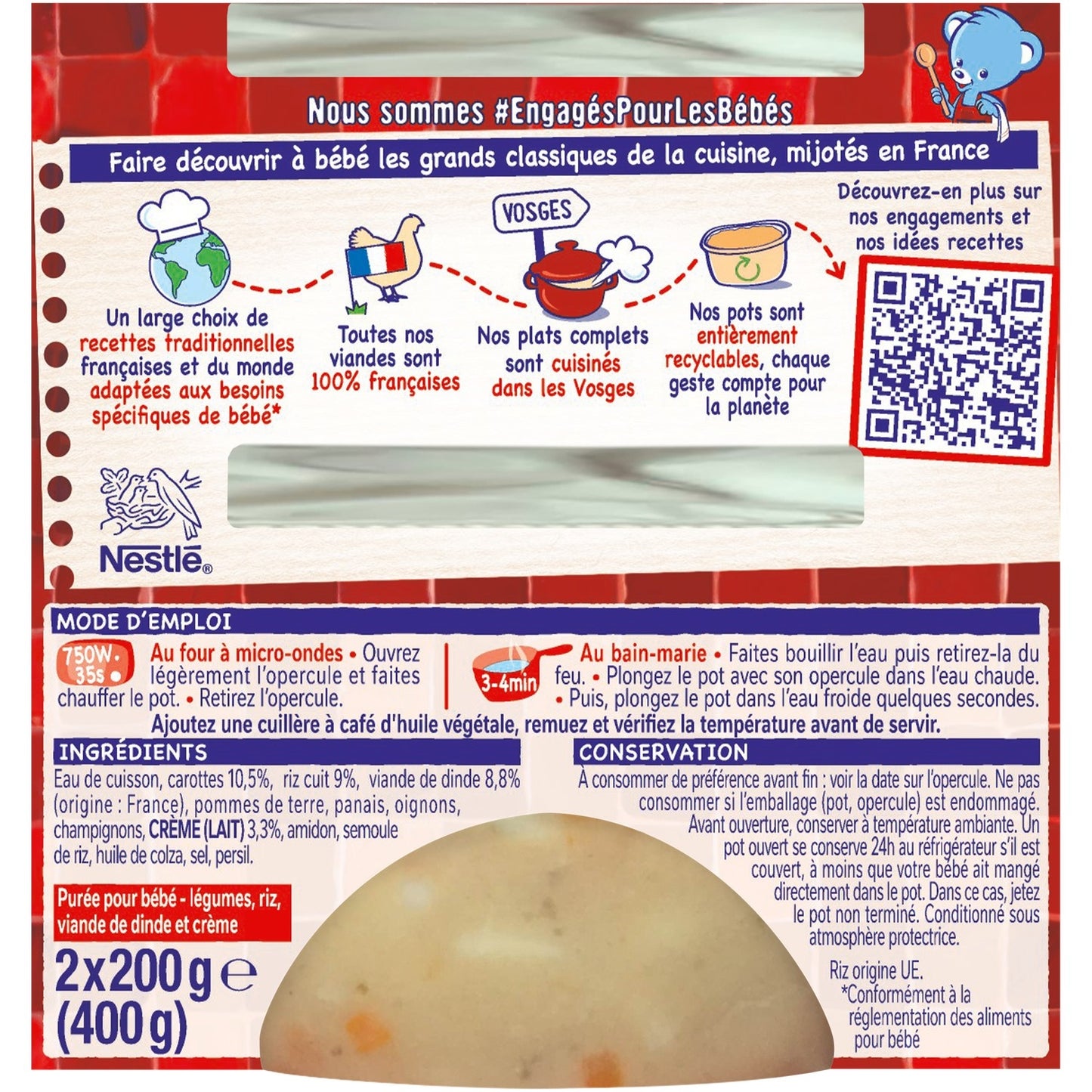 Baby Dish From 12 Months Blanquette Rice Turkey P'tite Recipe NESTLE