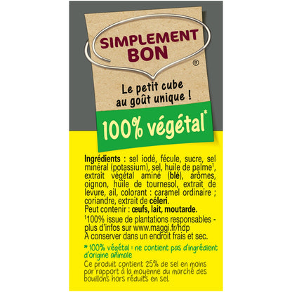 Bouillon en Cubes 25% de Sel KUB OR