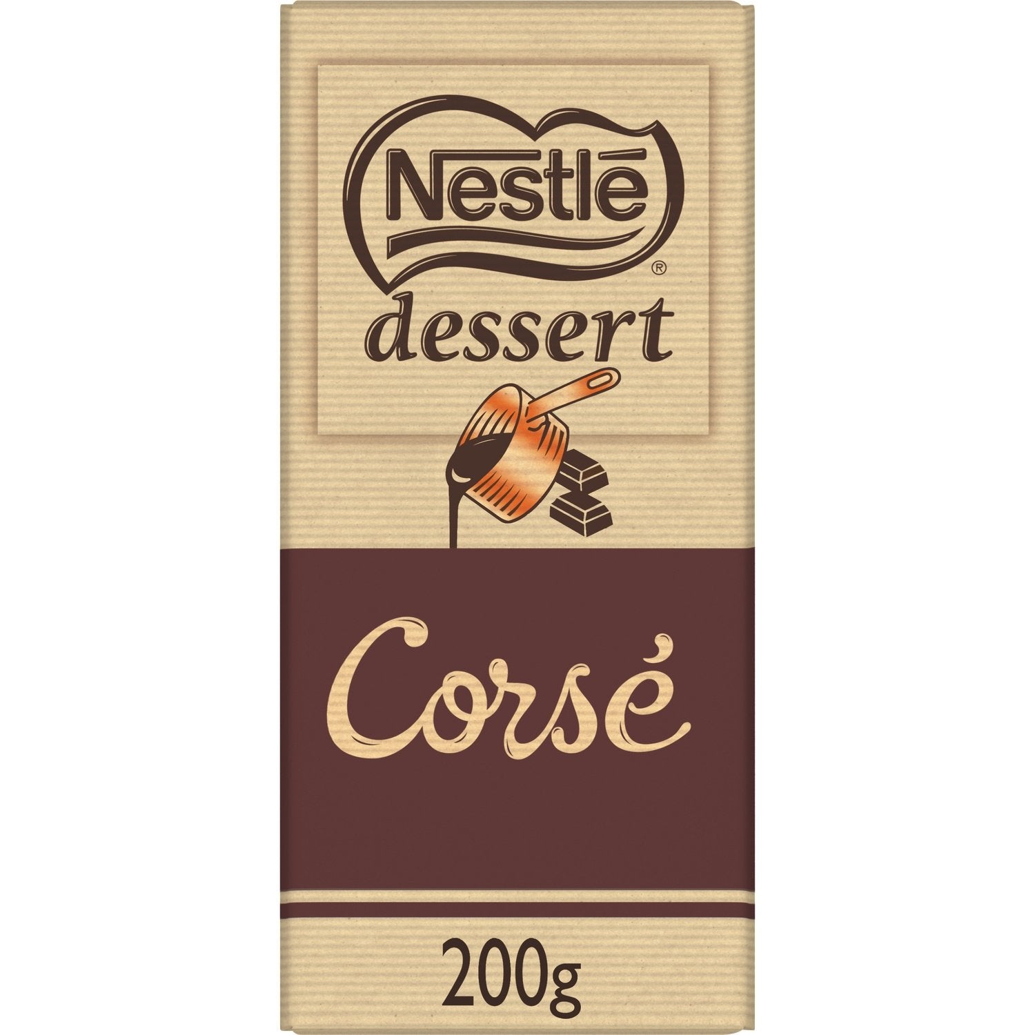 Tablette de Chocolat Noir Dessert Corsé NESTLE la tablette de 200g