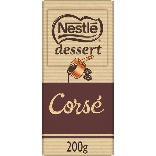 Tablette de Chocolat Noir Dessert Corsé NESTLE la tablette de 200g