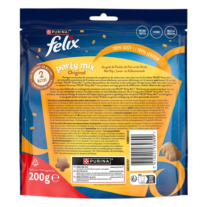 Friandises pour Chat Adulte Poulet Foie Dinde Party Mix FELIX