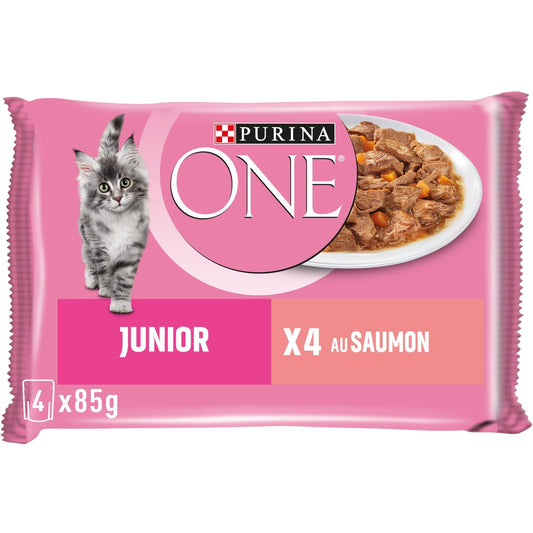 Pâtée pour Chat Junior en Sauce Saumon PURINA ONE