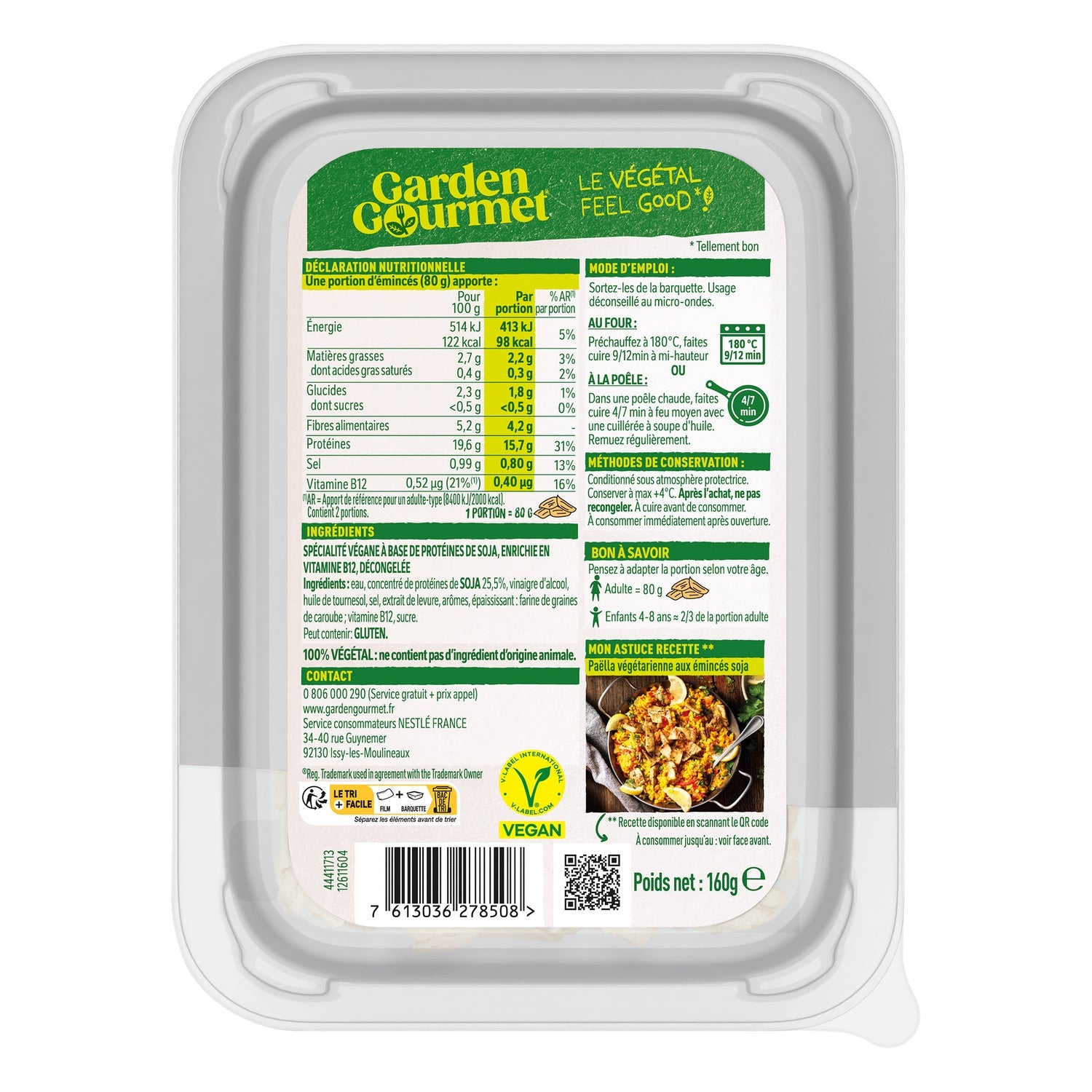 Emincés Végétaux Soja GARDEN GOURMET 