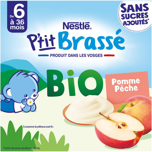 Baby Desserts From 6 Months Organic Apple Peach P'TIT BRASSE