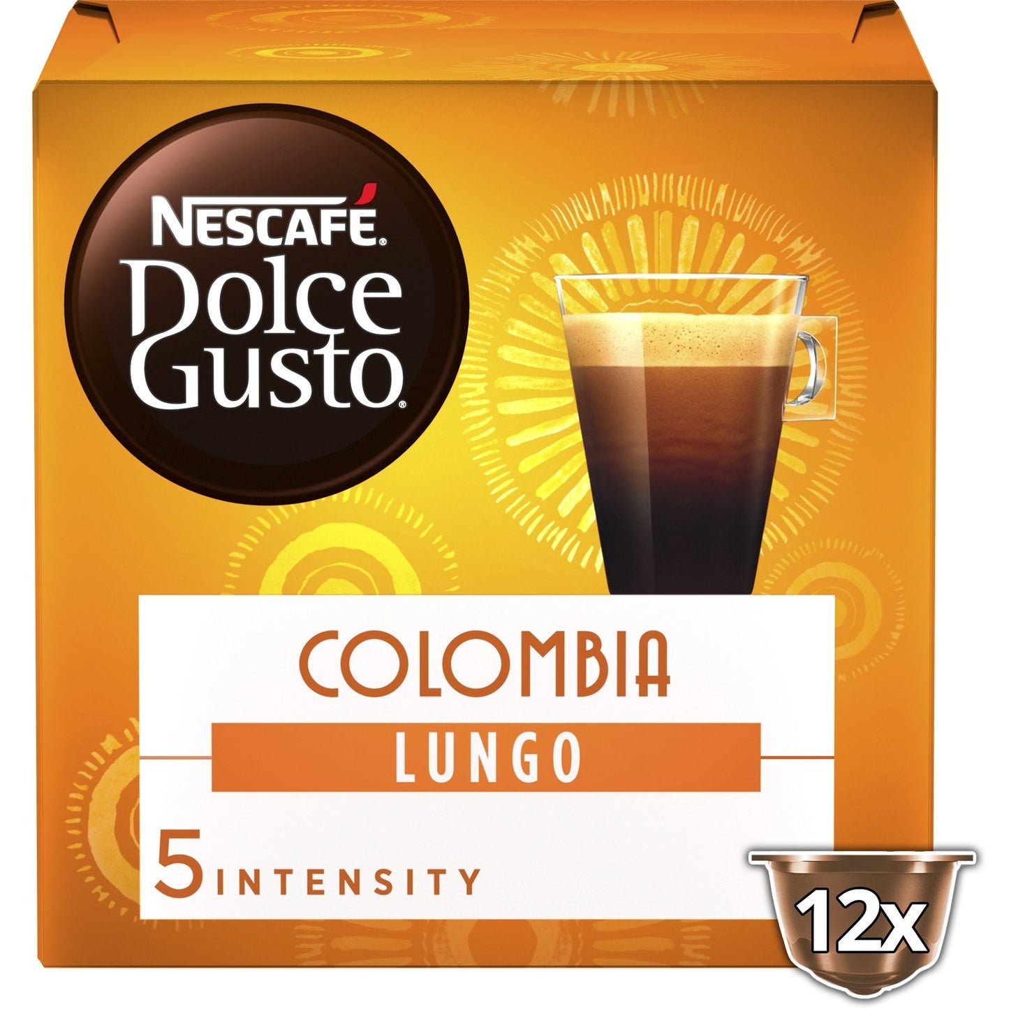 Coffee Capsules Lungo Intensity 5 Compatible Dolce Gusto Colombia Organic NESCAFE