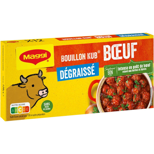Bouillon Bœuf Dégraissé MAGGI la boite de 12 - 120 g