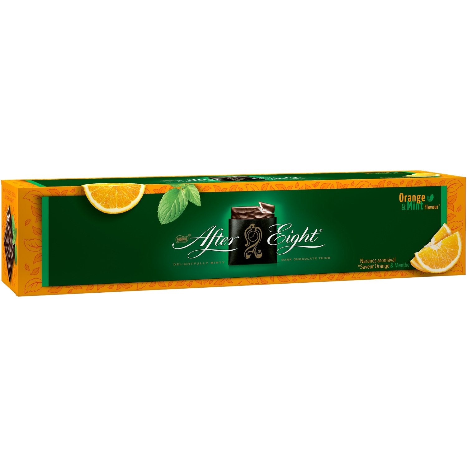 Bouchées de Chocolat Noir, Fourrés à la Menthe et Orange AFTER EIGHT - Gamme de Noël 2025 la boite de 400g