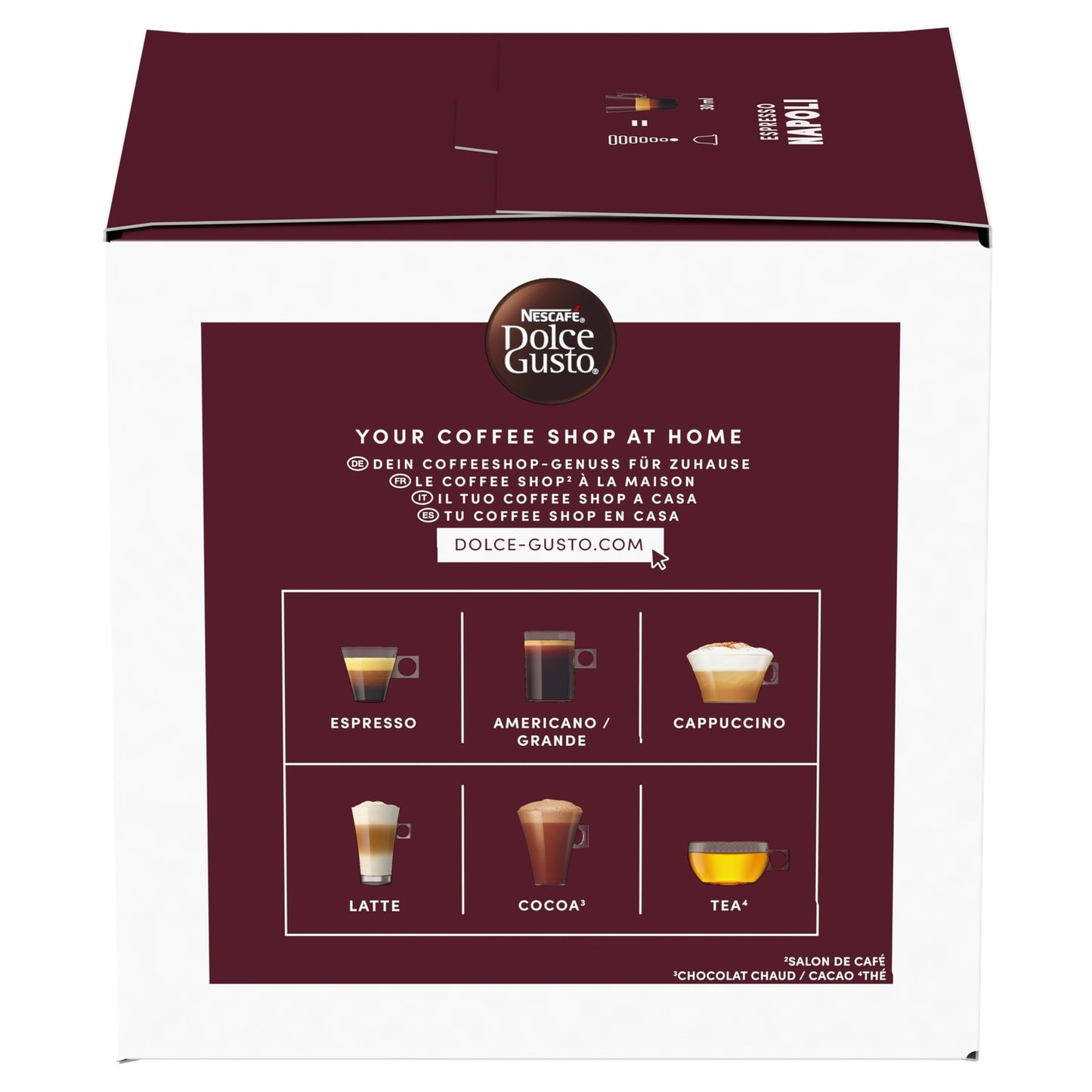 Coffee Capsules Compatible with Dolce Gusto Espresso Napoli Intensity 13 NESCAFE DOLCE GUSTO