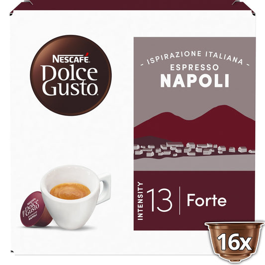 Café Capsules Compatible Dolce Gusto Espresso Napoli Intensité 13 NESCAFE DOLCE GUSTO