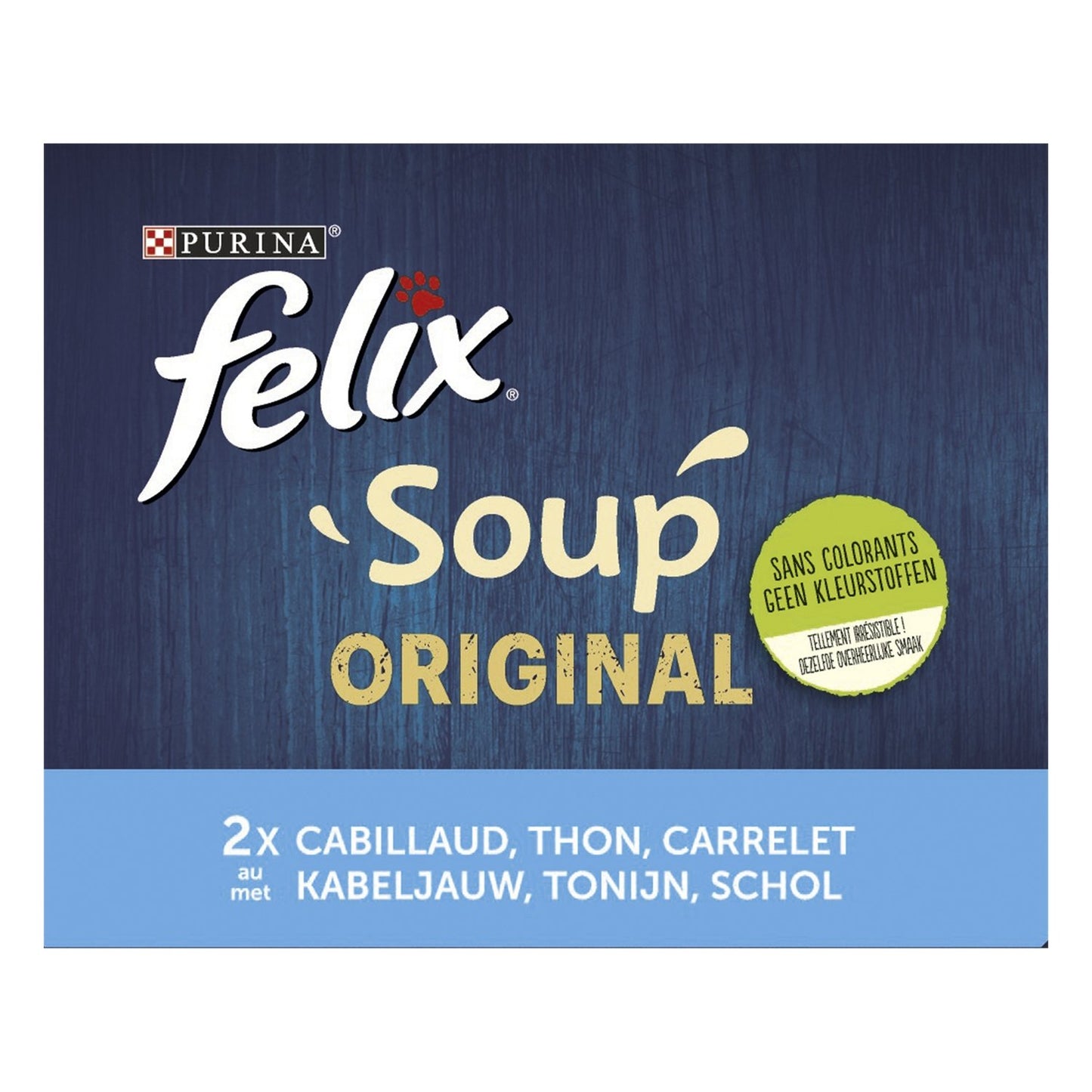 Pâtée pour Chat Adulte en Velouté Cabillaud Thon Carrelet FELIX