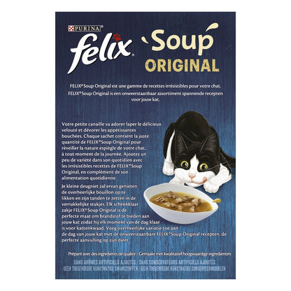 Pâtée pour Chat Adulte en Velouté Cabillaud Thon Carrelet FELIX
