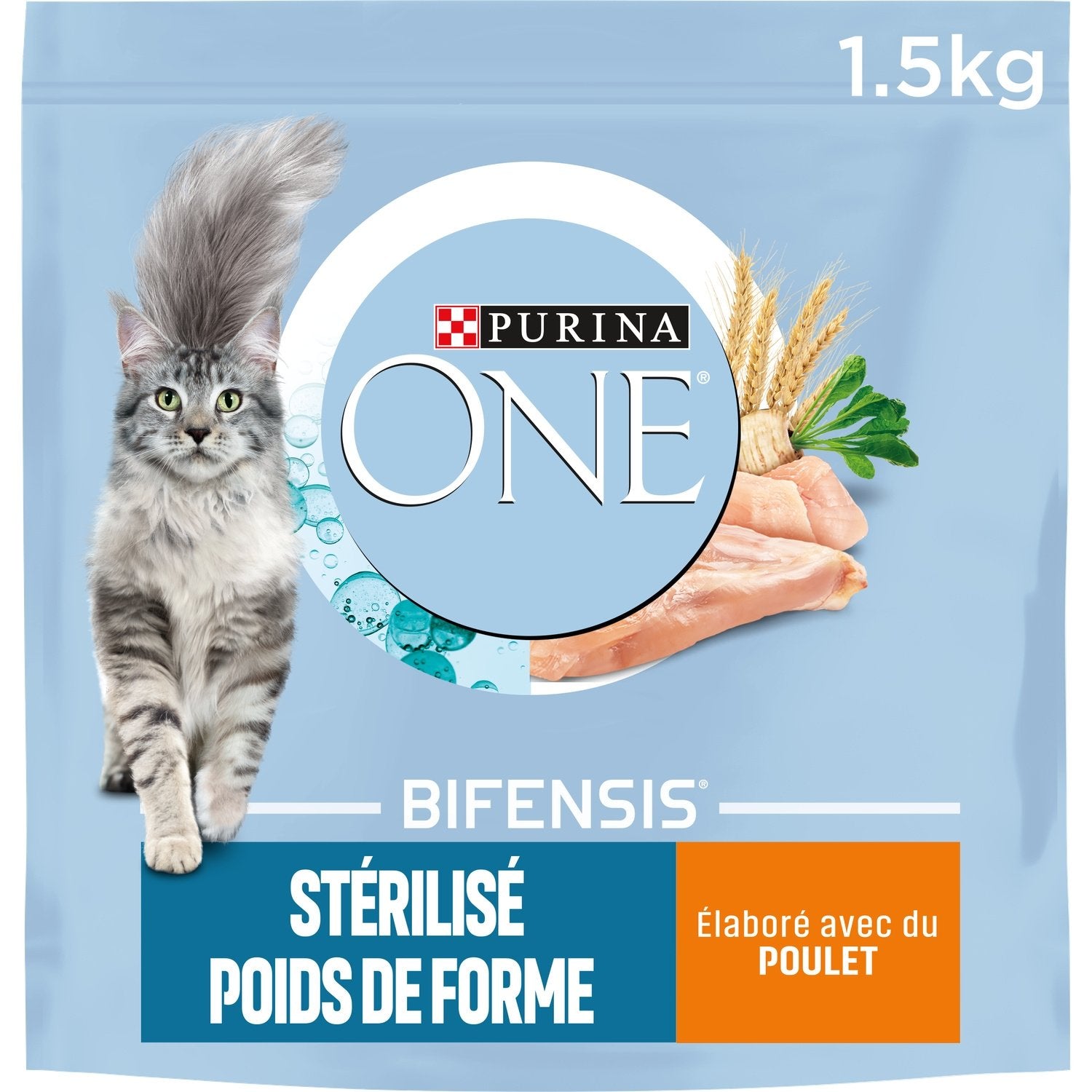 Croquettes pour Chat Adulte Stérilisé Contrôle Poids Bifensis PURINA ONE Le sac d'1,5kg