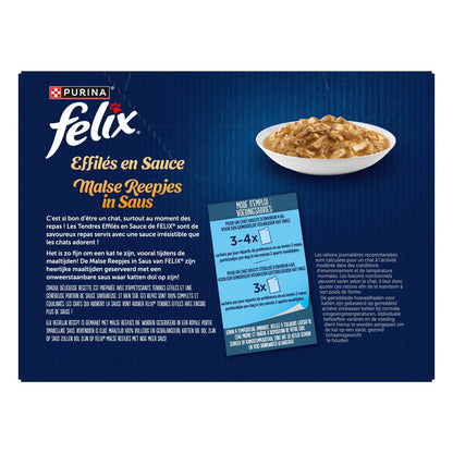 Purina Felix Adult Cat Food Shredded in Sauce with Beef, Chicken, Lamb &amp; Duck